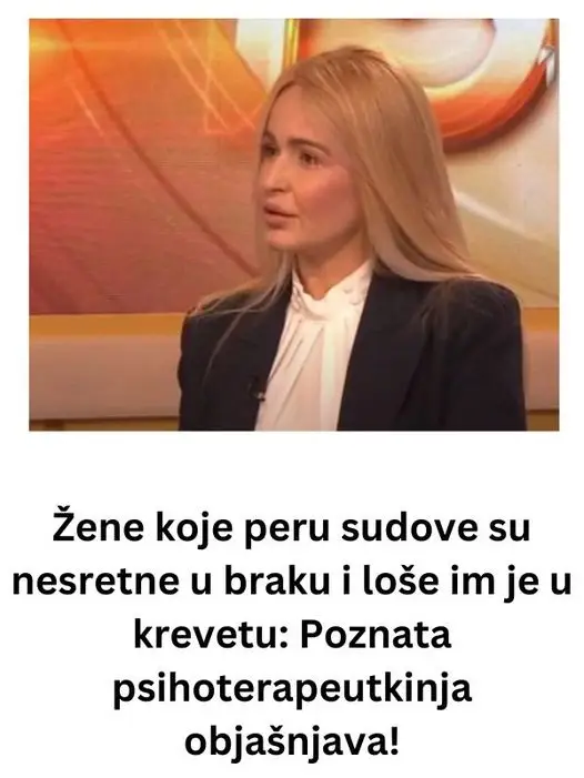 Žene koje peru sudove su nesretne u braku i loše im je u krevetu Poznata psihoterapeutkinja objašnjava!