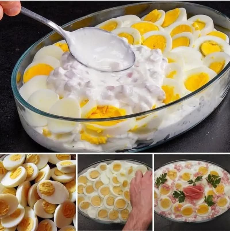 Lako i brzo se pravi, a bolja je od ruske – salata sa jogurtom, jajima i šunkom