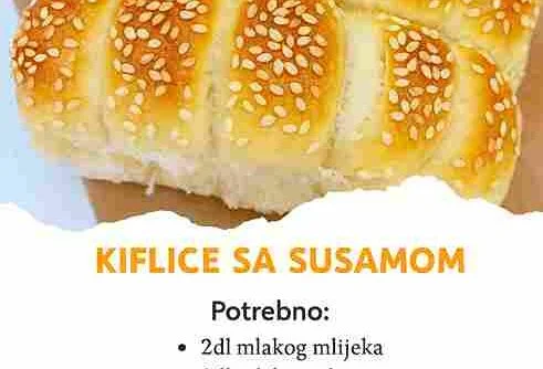 Kiflice sa susamom, mekane i ukusne