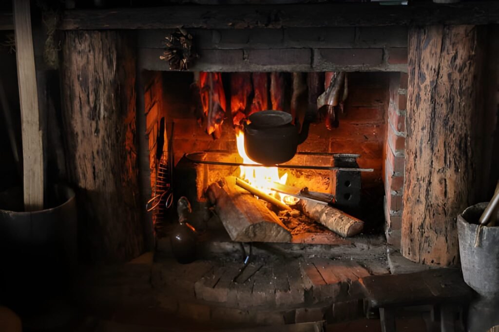 Stone Boiling Cooking With Hot Rocks in Water