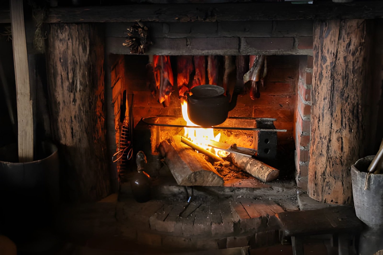 Stone Boiling Cooking With Hot Rocks in Water